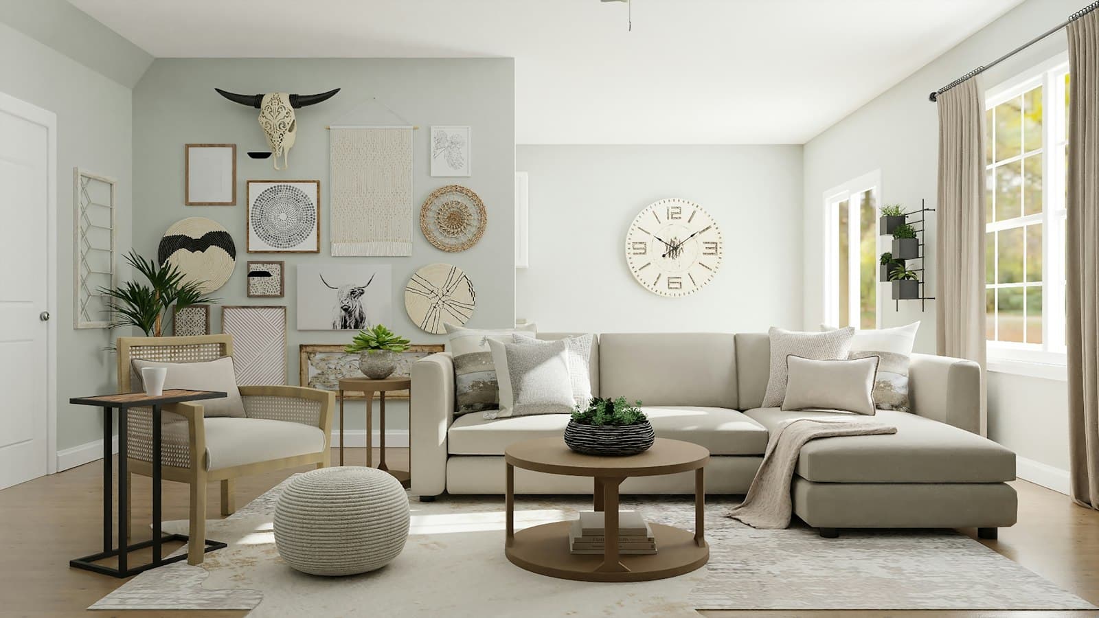 A staged living room ready for listing photos